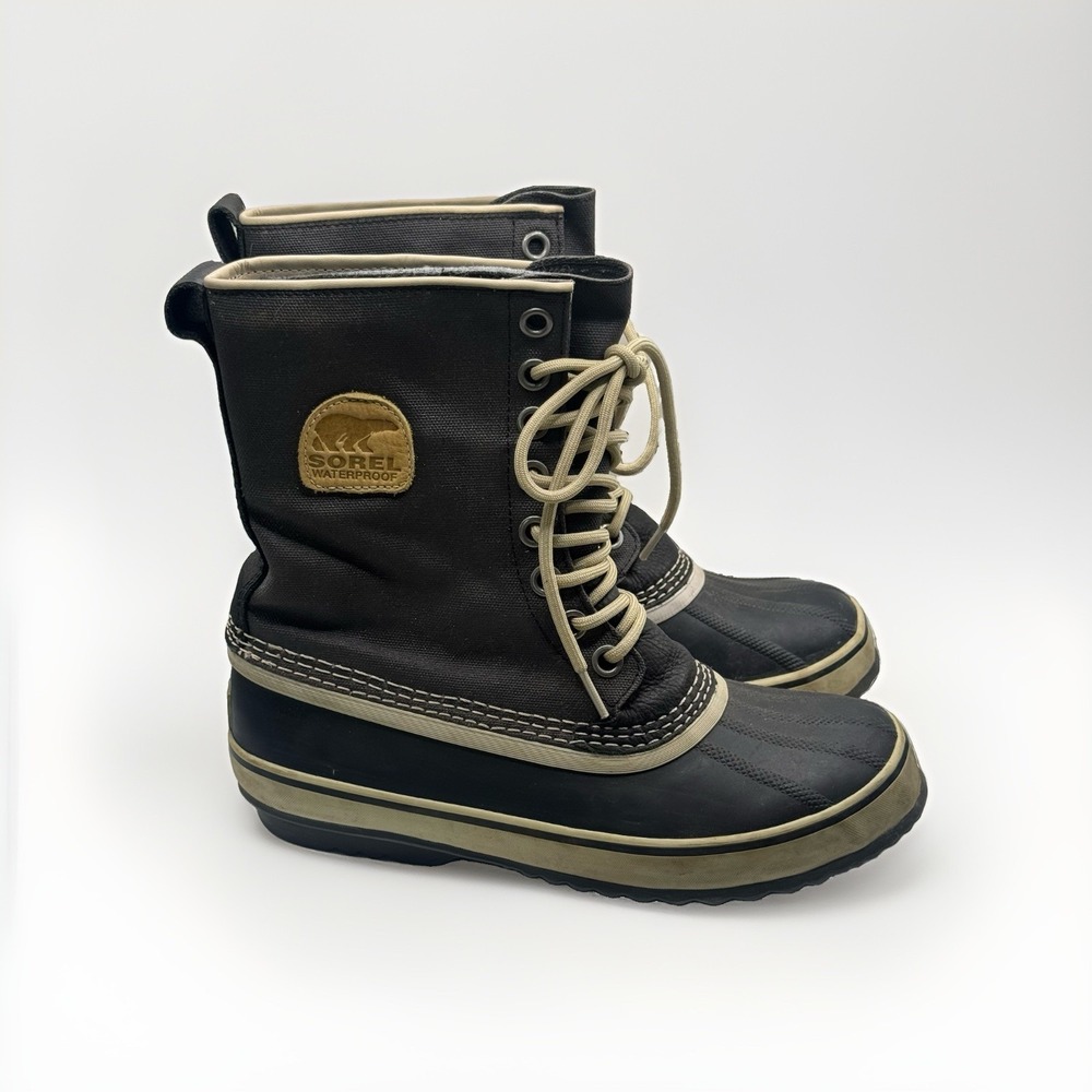 Sorel 1964 Premium Canvas Women Size 9.5 Snow Boots‎ Waterproof Felt Insert Mid